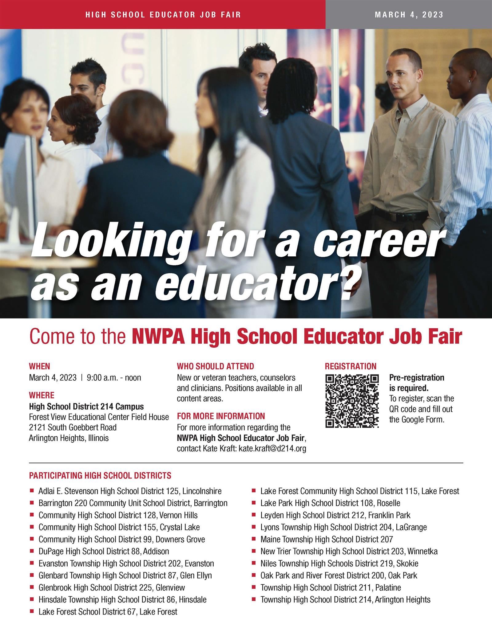  NWPA High School Educator Job Fair poster